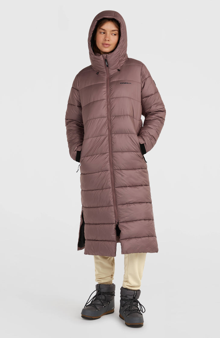 Must-Have lange pufferjas | Purple Gray