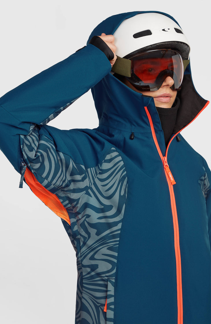 FWC'Cruz Duo wintersportjas | Blue Swirl Zebra