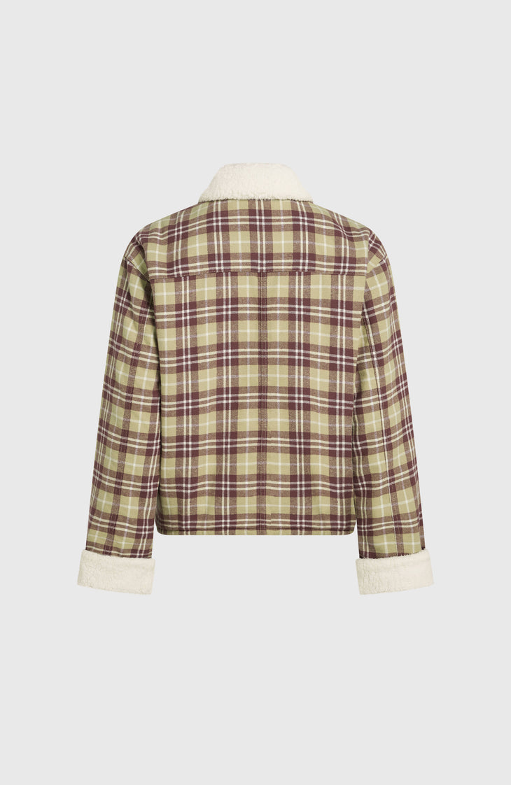 O'Riginals jas met fleecevoering | Beige Check Flannel