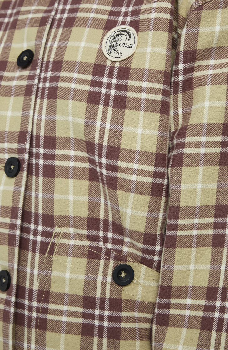 O'Riginals jas met fleecevoering | Beige Check Flannel