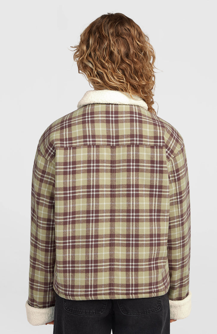 O'Riginals jas met fleecevoering | Beige Check Flannel