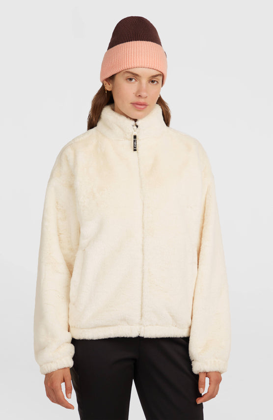 O'Neill Must-Have jas van imitatiebont met volledige rits | Linen White