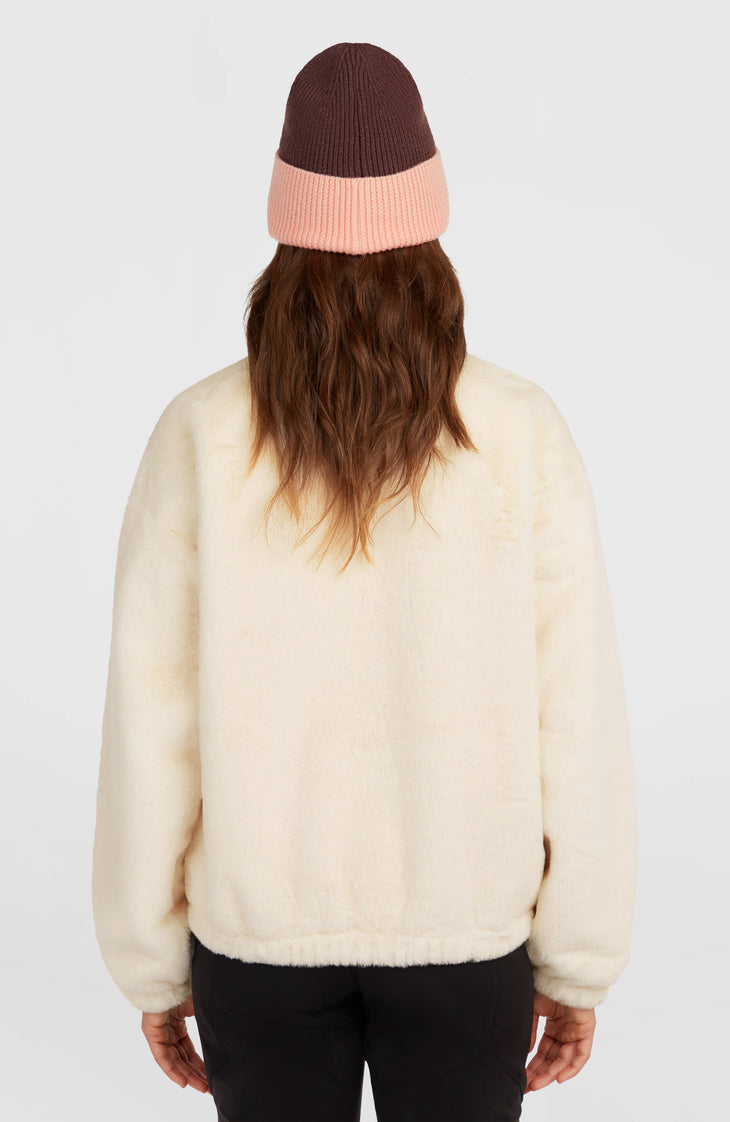 O'Neill Must-Have jas van imitatiebont met volledige rits | Linen White