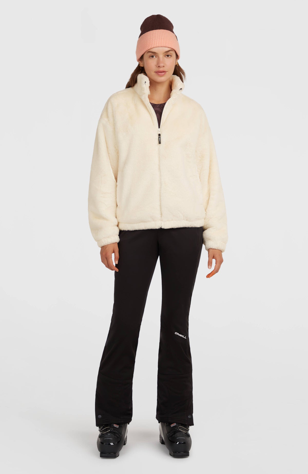 O'Neill Must-Have jas van imitatiebont met volledige rits | Linen White