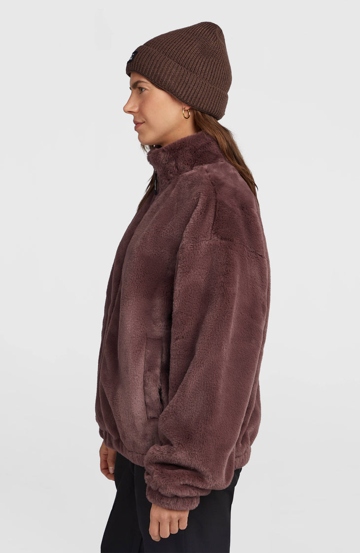 O'Neill Must-Have jas van imitatiebont met volledige rits | Purple Gray