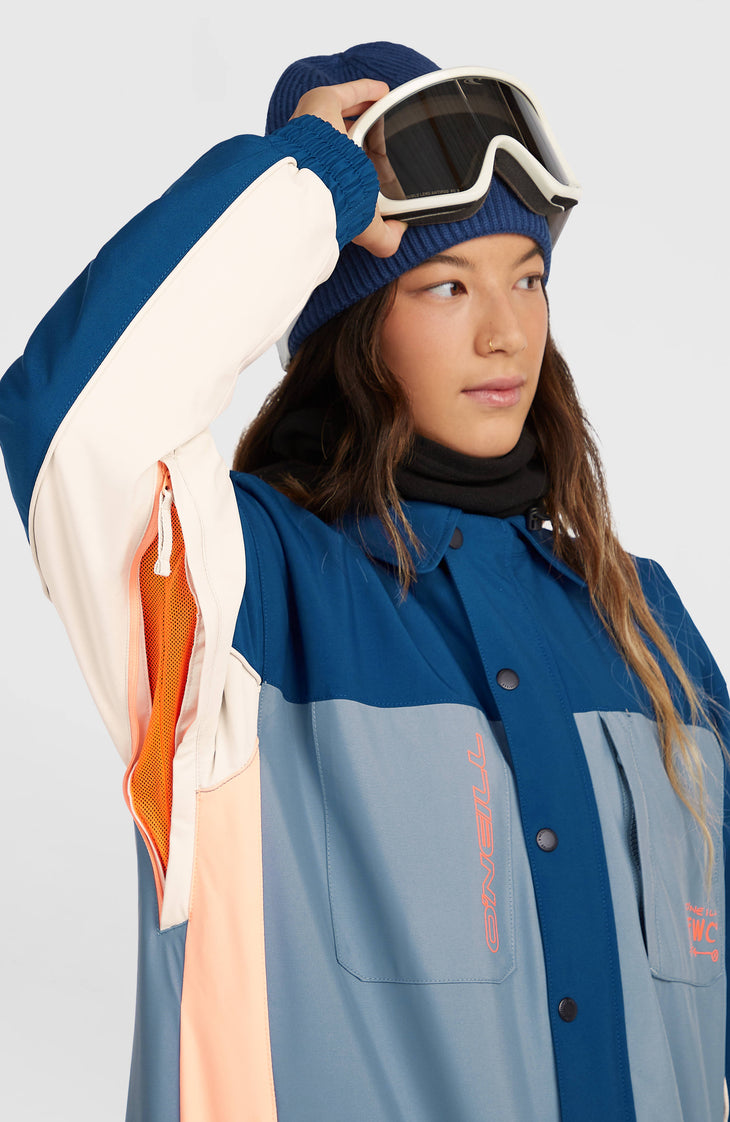 FWC'Play Shacket wintersportjas | Regal Blue Colour Block