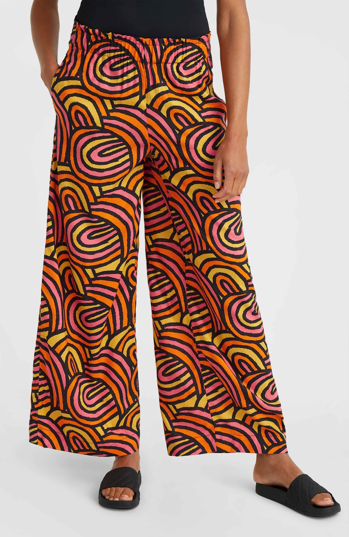 Malia Beach broek | Orange Rainbow Stripe