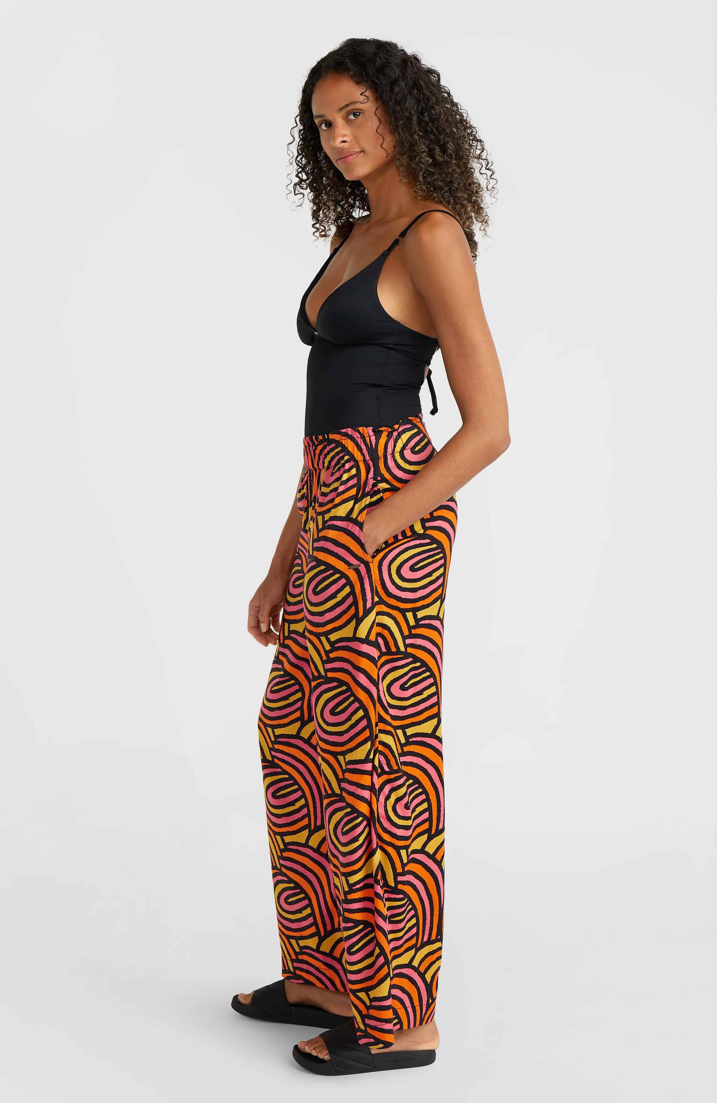 Halston ELKA PANTS STRIPED - Broek - black/zwart