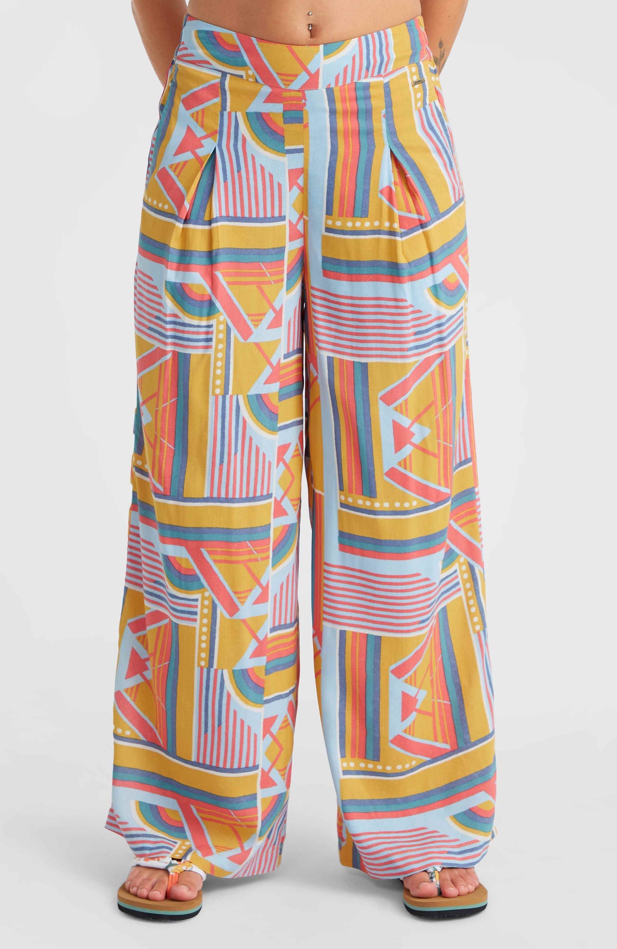 Farrah Women of the Wave Woven broek | Yellow Art Geo