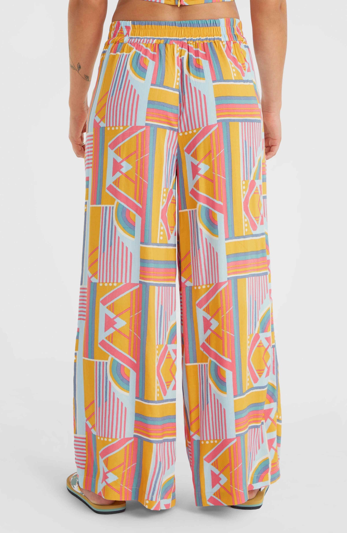 Farrah Women of the Wave Woven broek | Yellow Art Geo