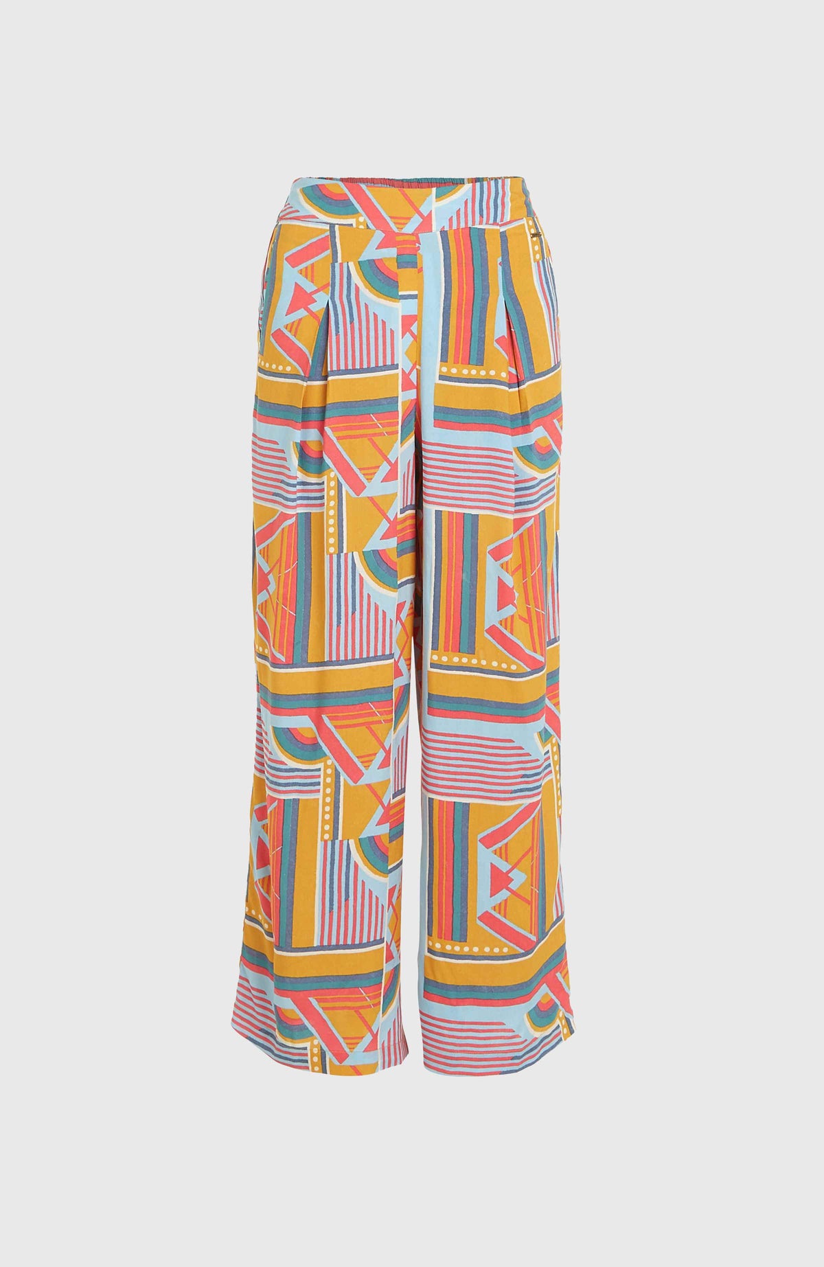 Farrah Women of the Wave Woven broek | Yellow Art Geo