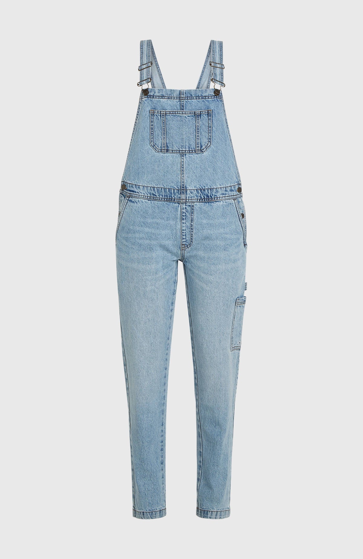 Essentials tuinbroek van keperstof | Denim Blue