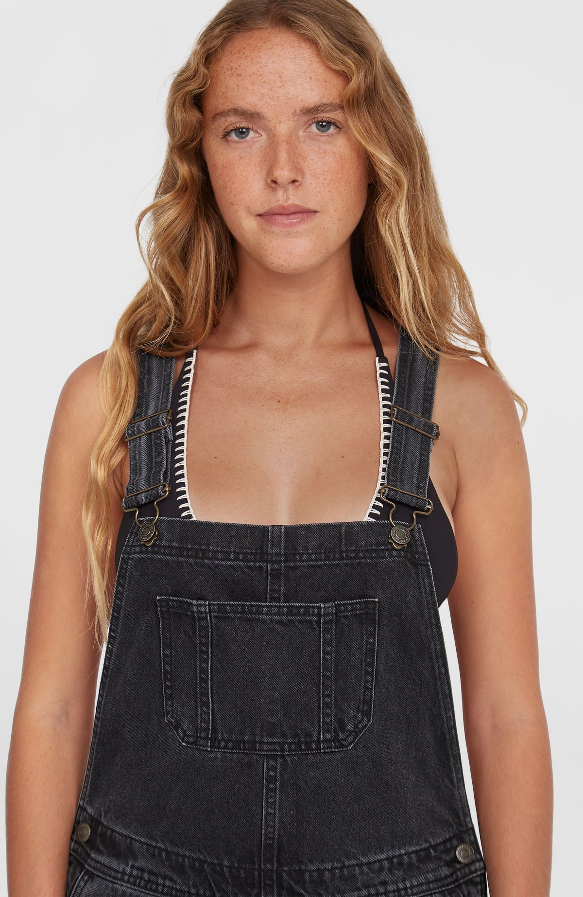 Essentials tuinbroek van keperstof | Black Out