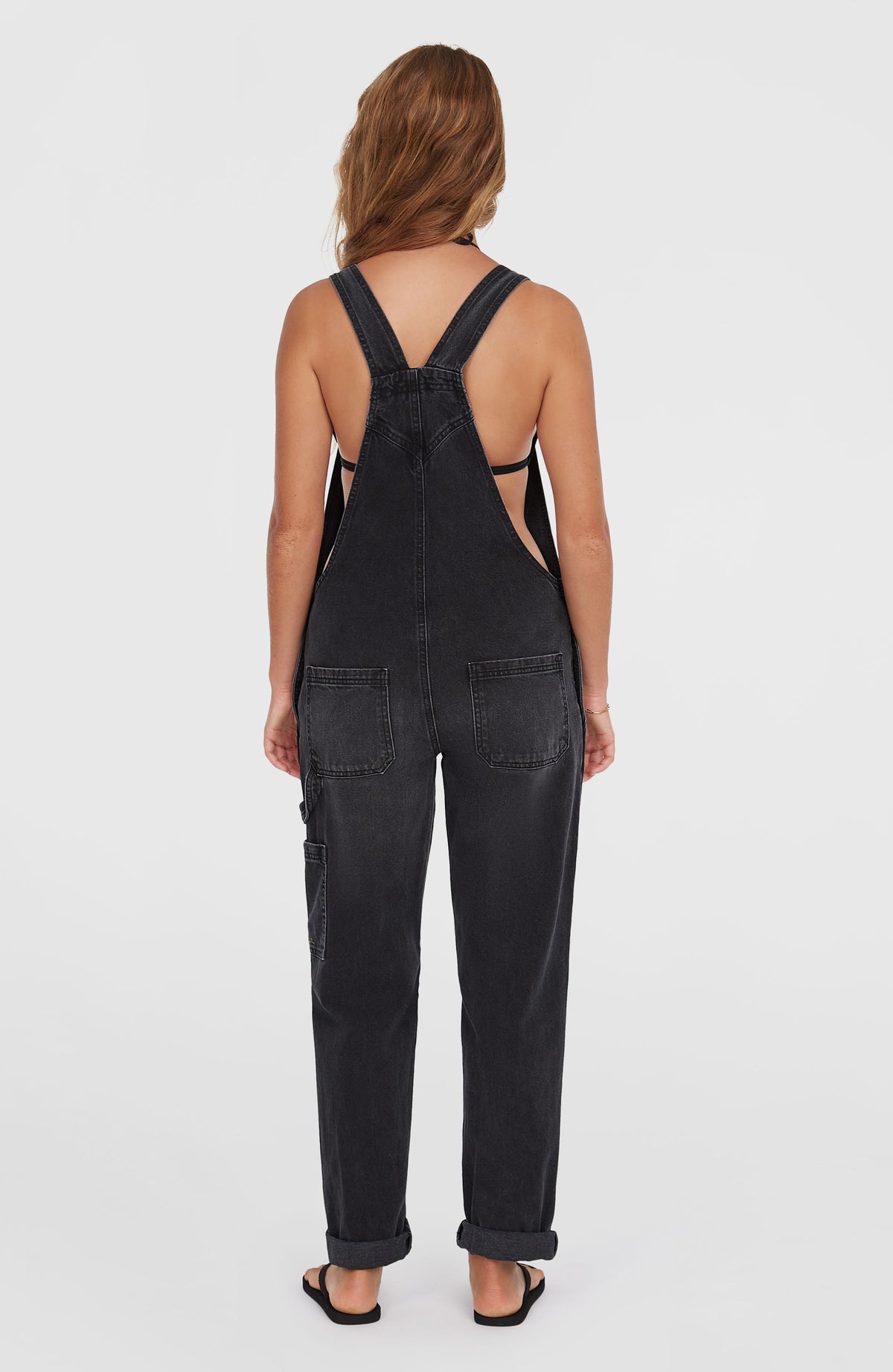 Essentials tuinbroek van keperstof | Black Out