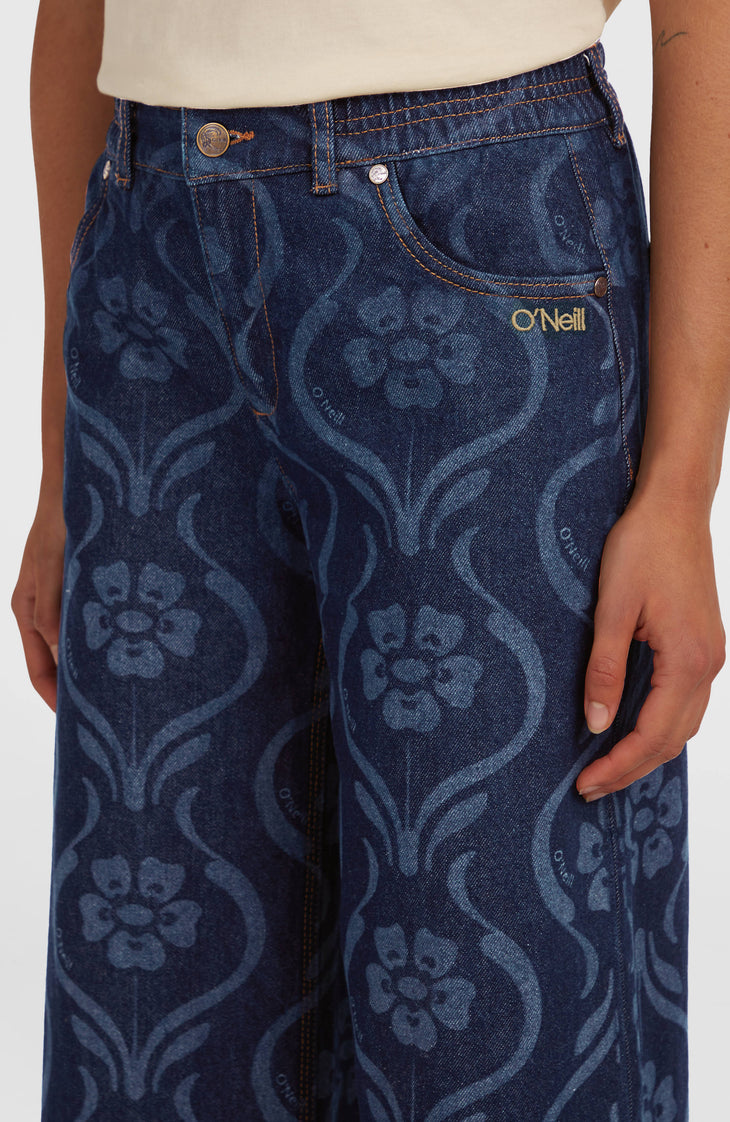 O'Riginals denim broek | Blue Artdeco Floral Jean