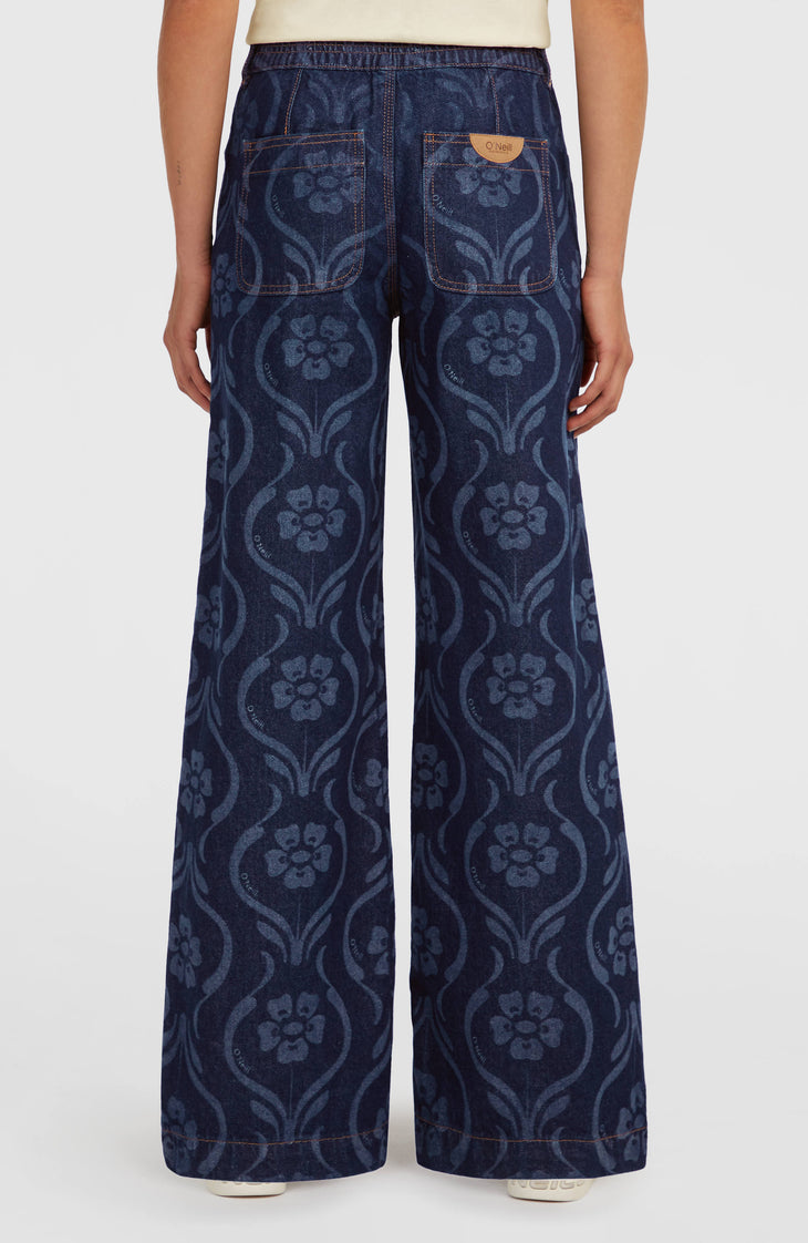 O'Riginals denim broek | Blue Artdeco Floral Jean