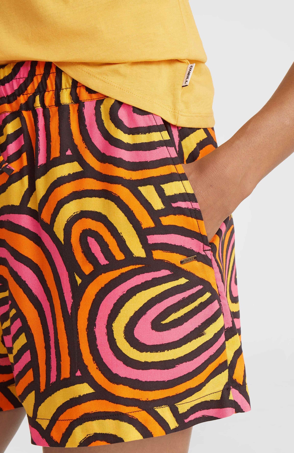 Amiri Beach short | Orange Rainbow Stripe