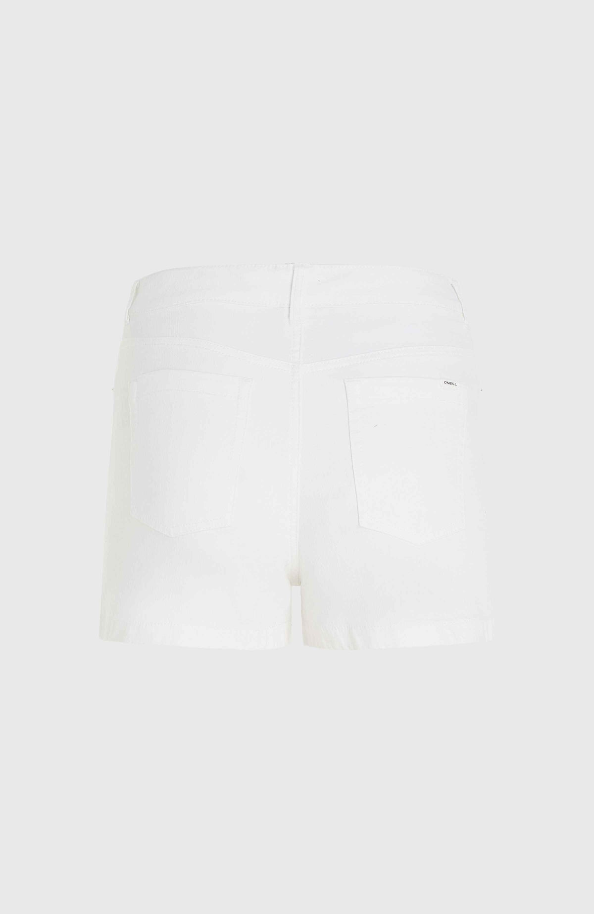 Essentials stretchshort met vijf zakken | Snow White