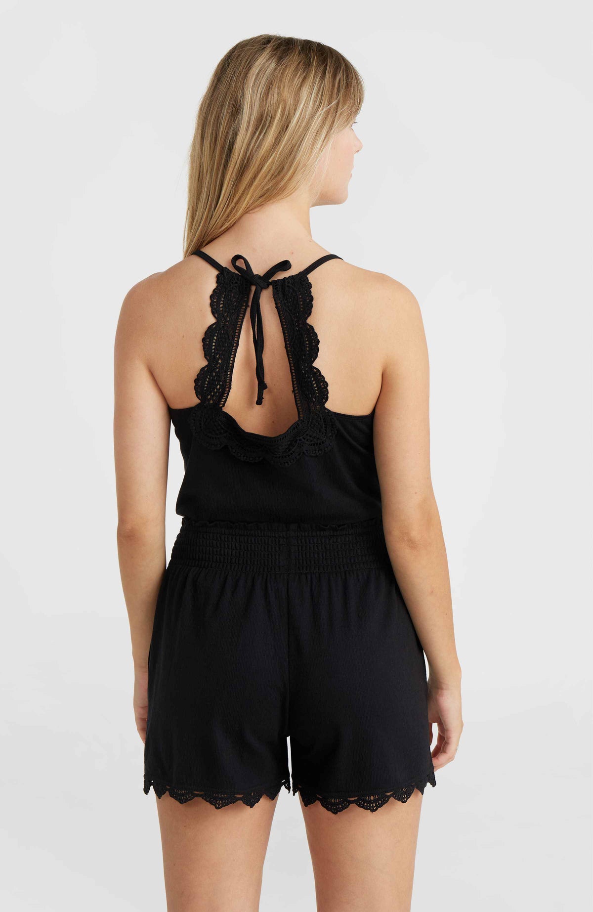 Essentials Ava Smocked short | Black Out