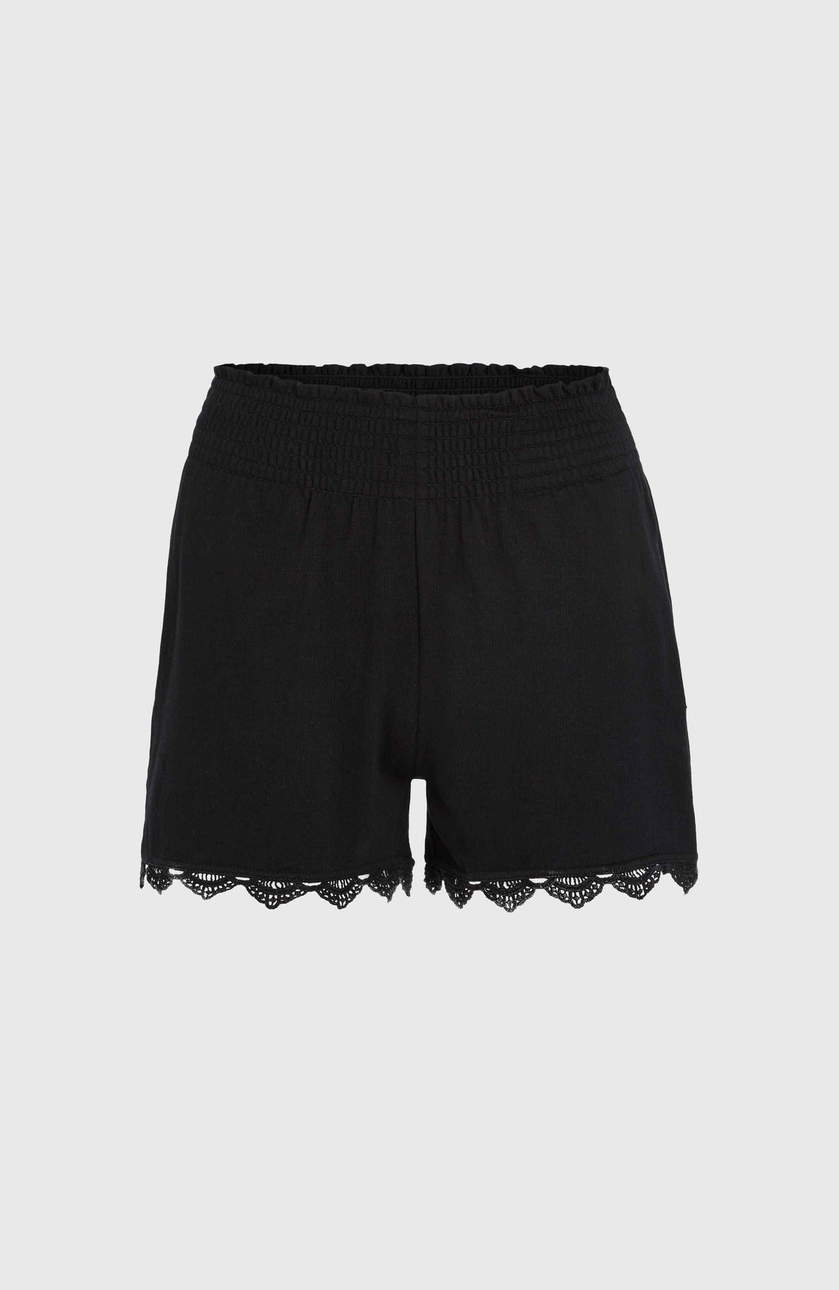 Essentials Ava Smocked short | Black Out
