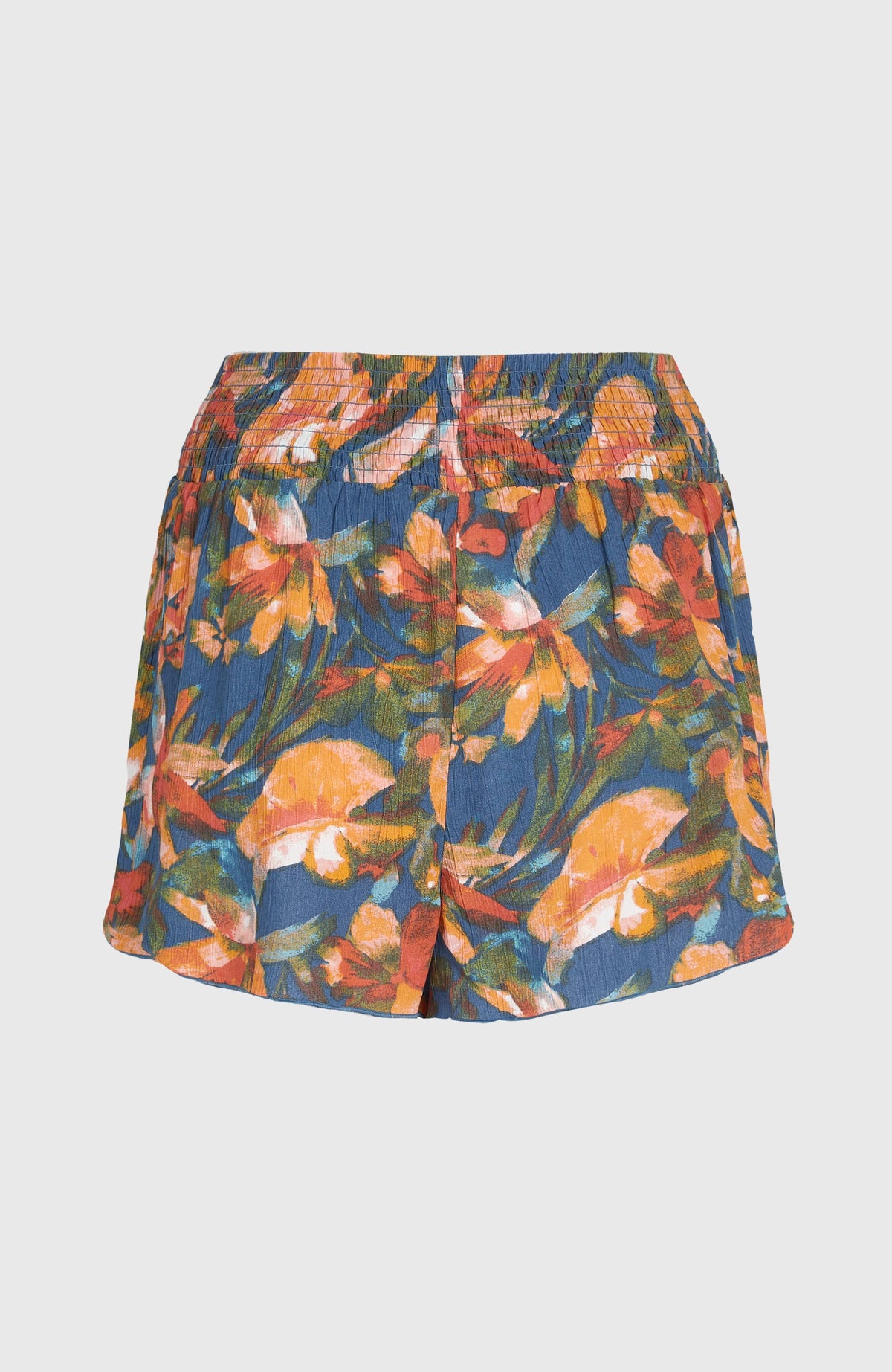 Johnny Smocked Waist short | Blue Painted Tropics