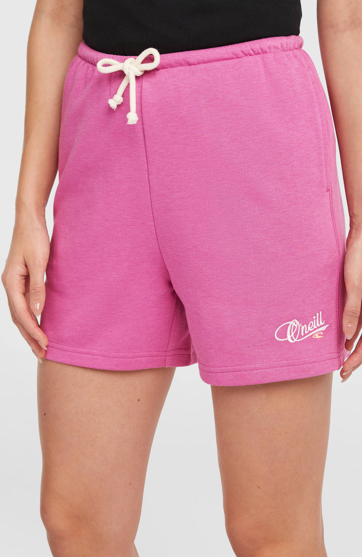 Essentials Script sweatshort | Electric Fuschia