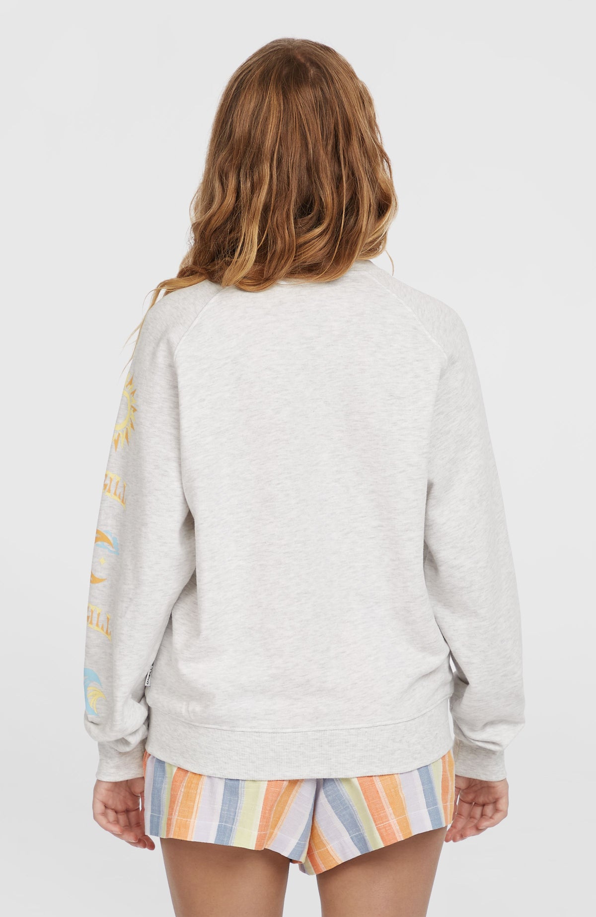 Beach Vintage Crew sweater | White Melange