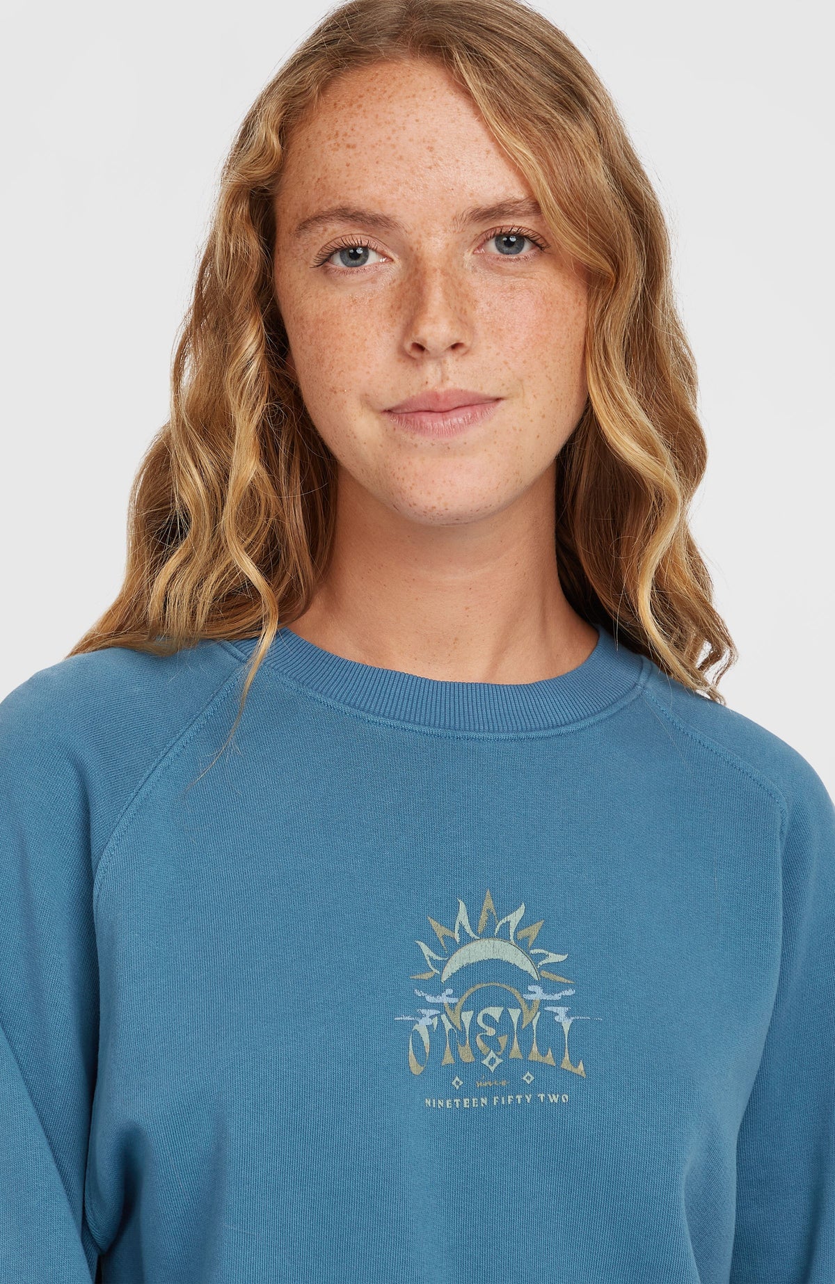 Beach Vintage Crew sweater | Copen Blue