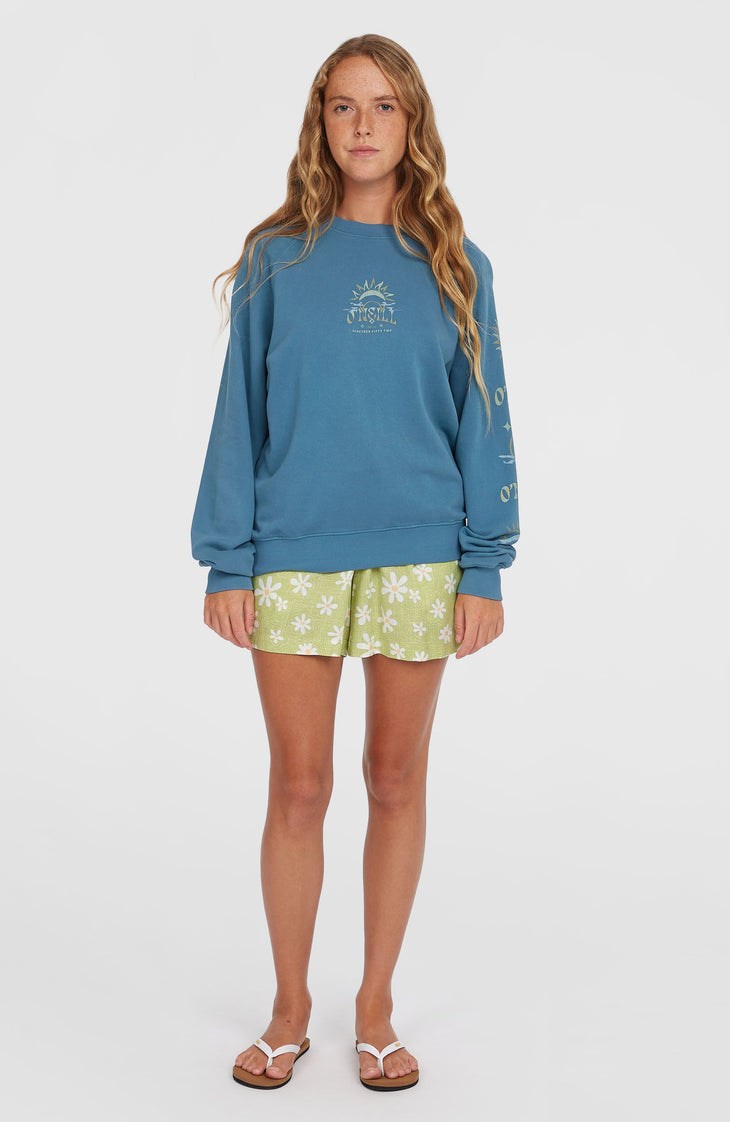 Beach Vintage Crew sweater | Copen Blue