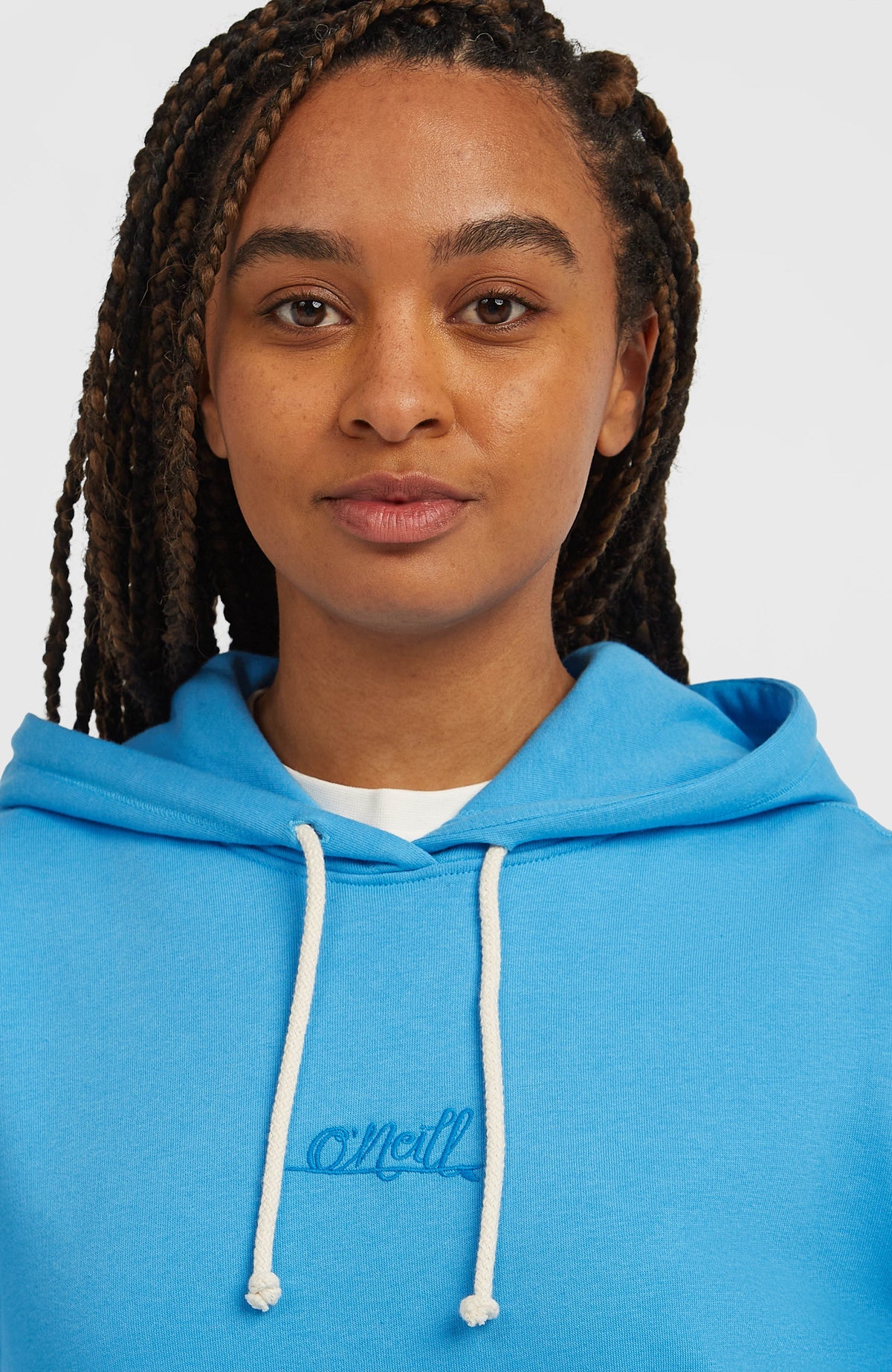 Essentials Script hoodie | Blue Poppy