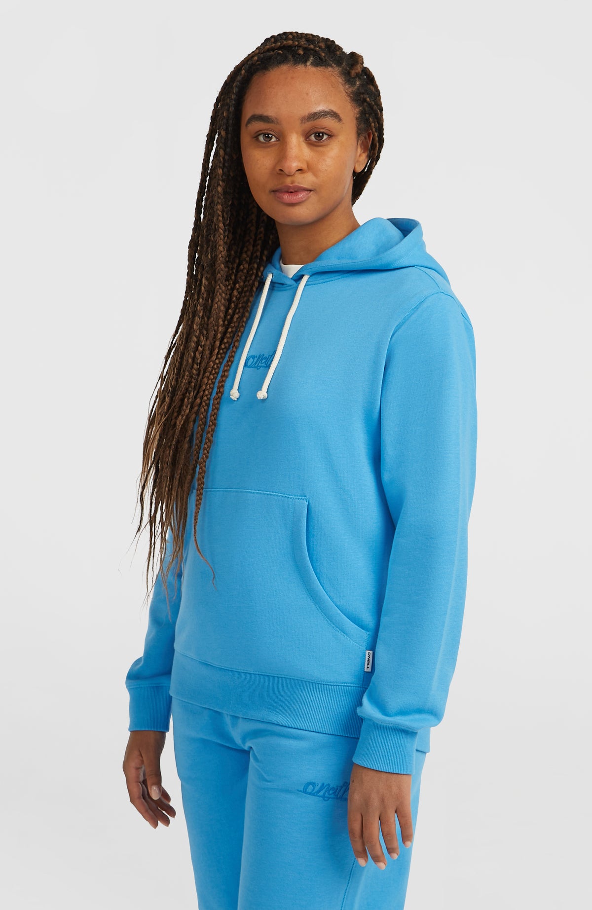 Essentials Script hoodie | Blue Poppy