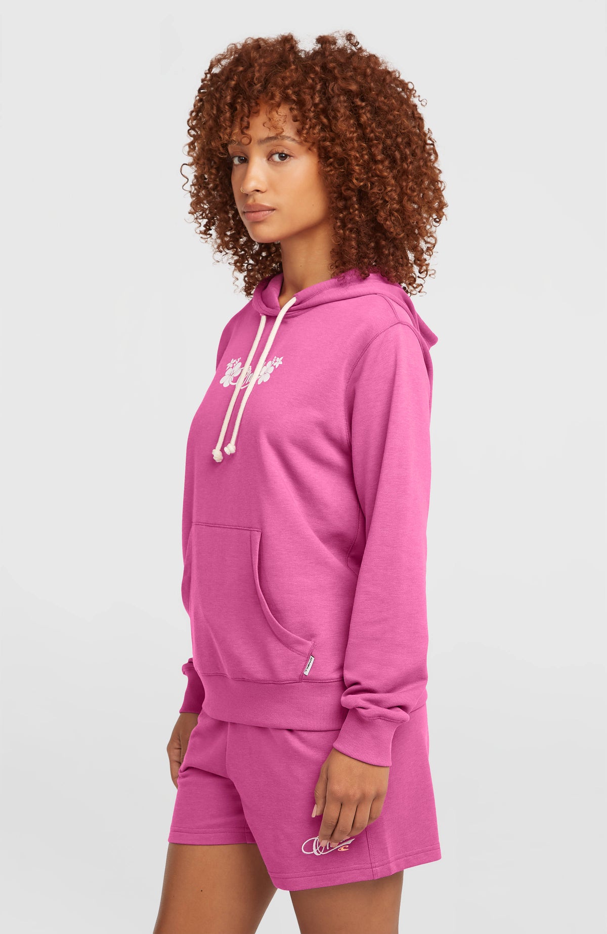Essentials Script hoodie | Electric Fuschia
