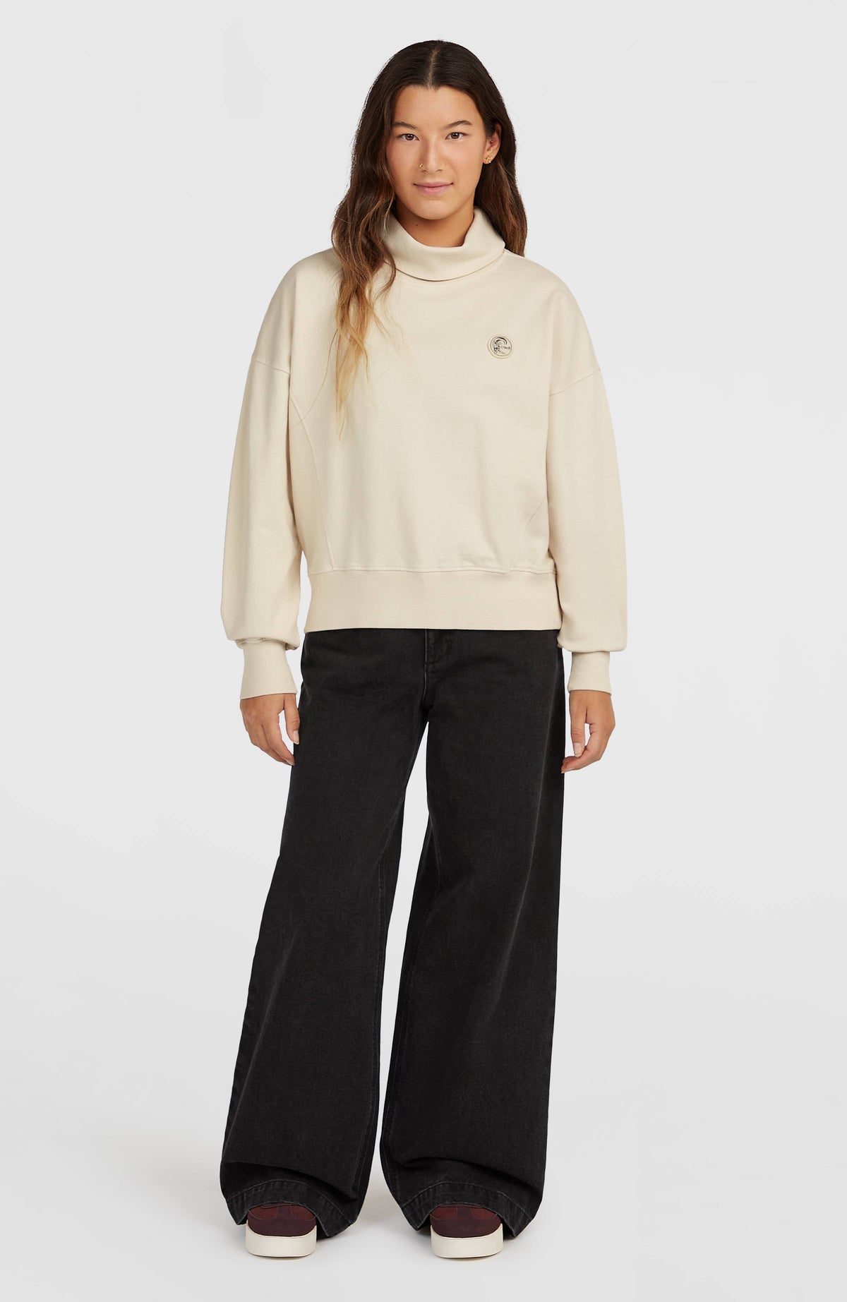 O'Riginals sweater met hoge hals | Linen White