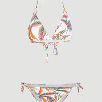 Bikini Capri - Bondey Triangle | White Tropical Flower