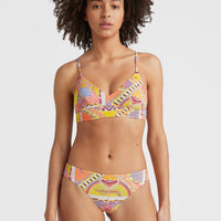 Bikinitop Wave Bralette | Yellow Scarf Print