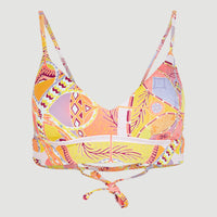 Bikinitop Wave Bralette | Yellow Scarf Print