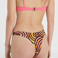 Skye bikinibroekje | Orange Rainbow Stripe