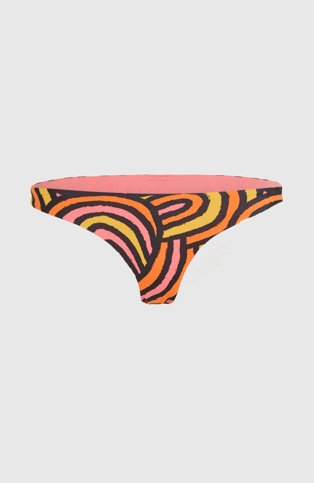 Skye bikinibroekje | Orange Rainbow Stripe
