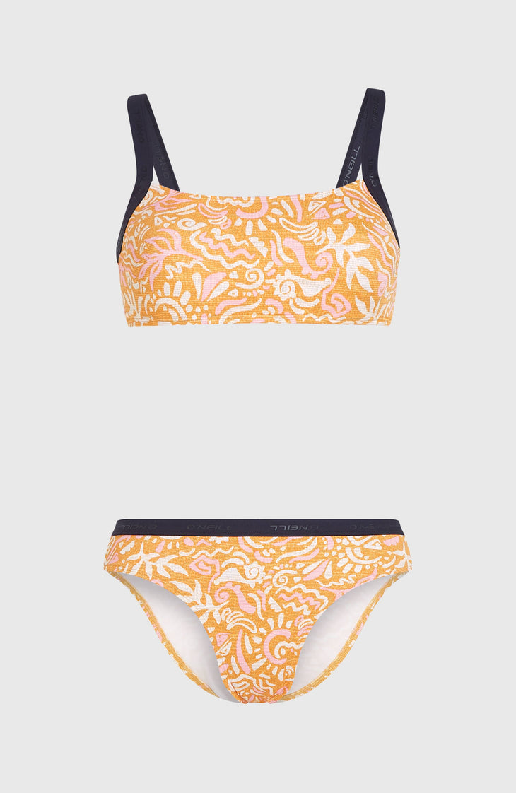 Sport bikiniset | Orange Abstract Wave