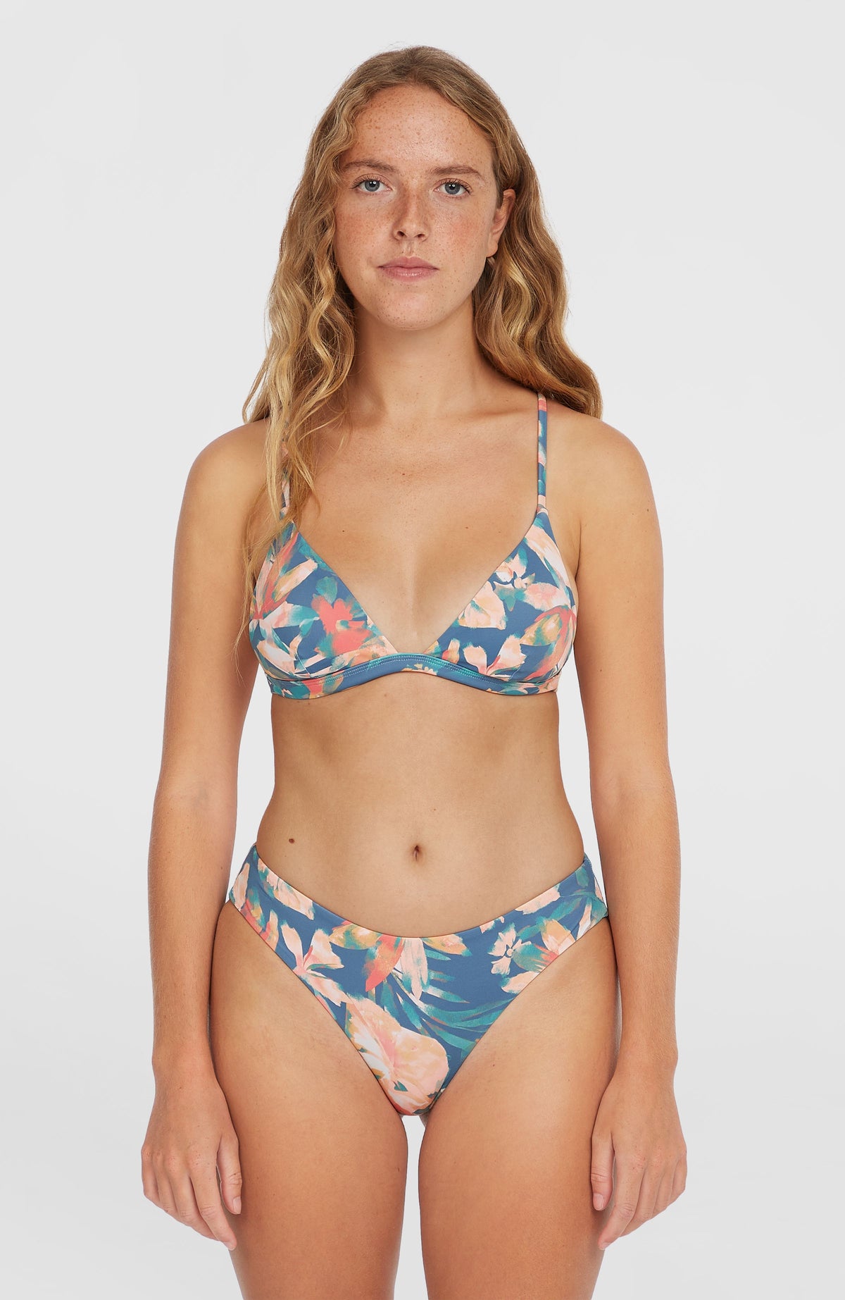 Seaside Tri bikinitop | Blue Painted Tropics