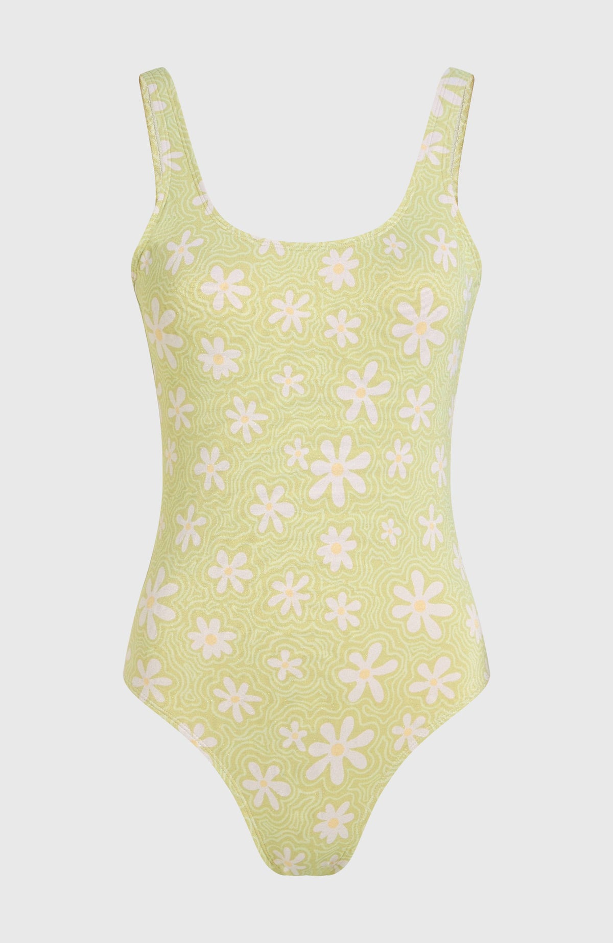 Beach Vintage badpak | Green Daisyline