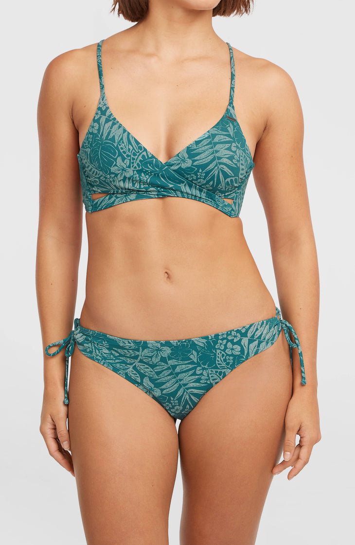 Rita Side-Tie bikinibroekje | Green Island Sky