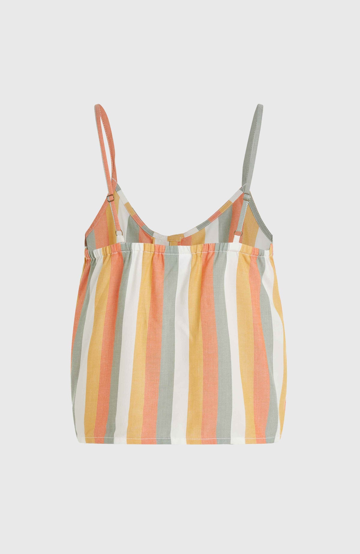 Tiare Woven tanktop | Orange Multistripe