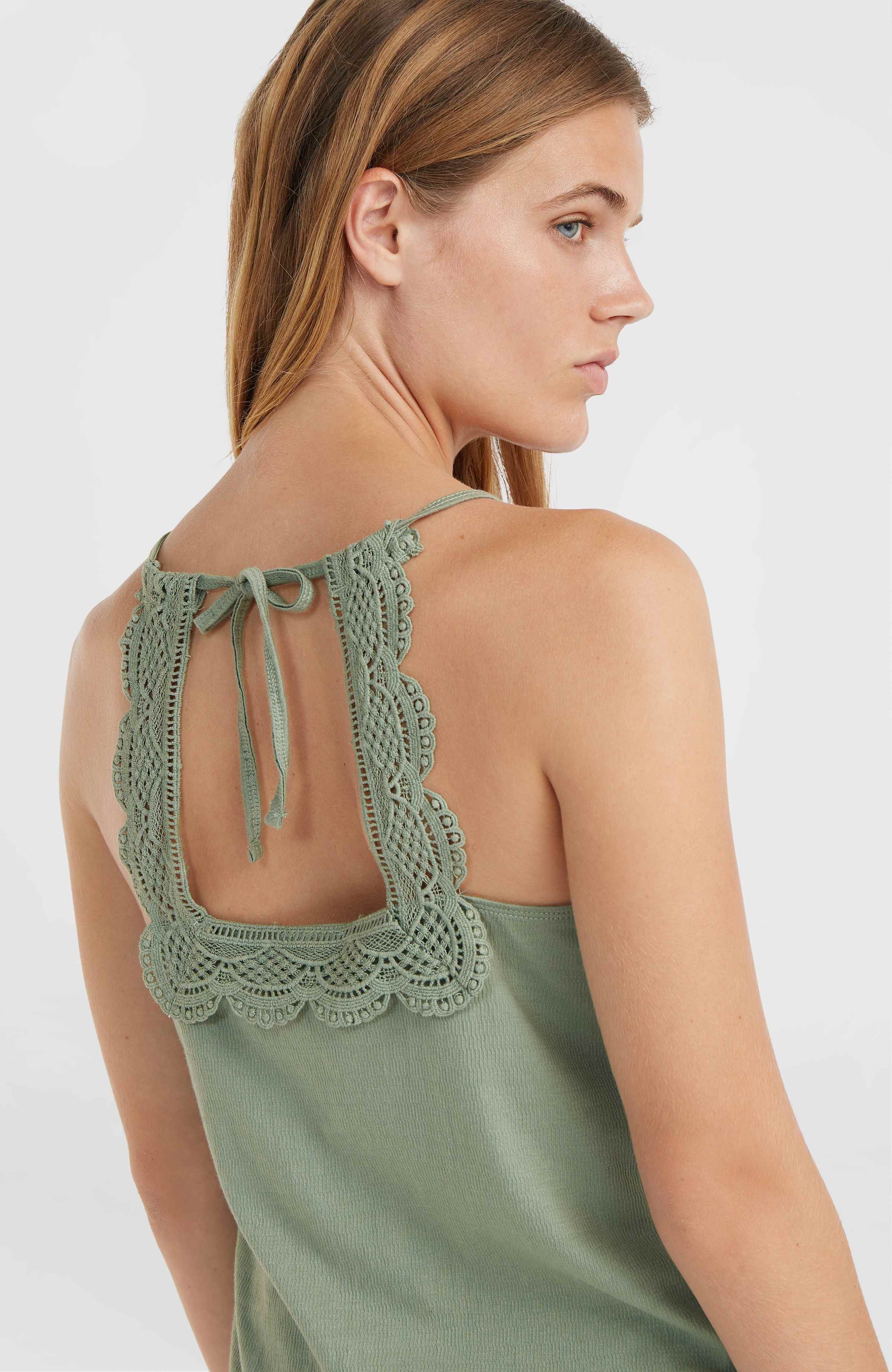 GORGLITTER Spitzentop voor dames, sexy top met kant, zomer tops, top met kant, uitgaans top, rood, S GORGLITTER Spitzentop voor dames, sexy top met kant, zomer tops, top met kant, uitgaans top, rood, S