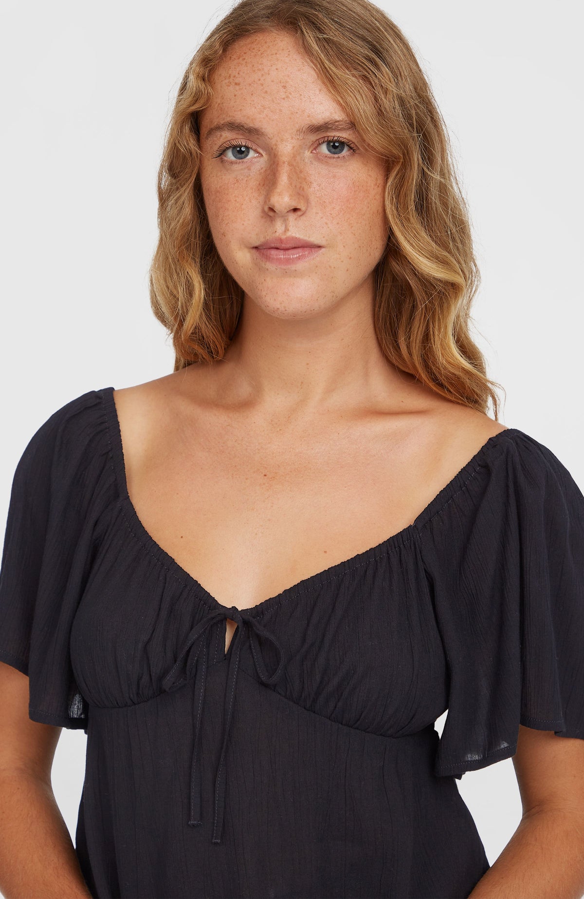 Huges geweven top | Black Out