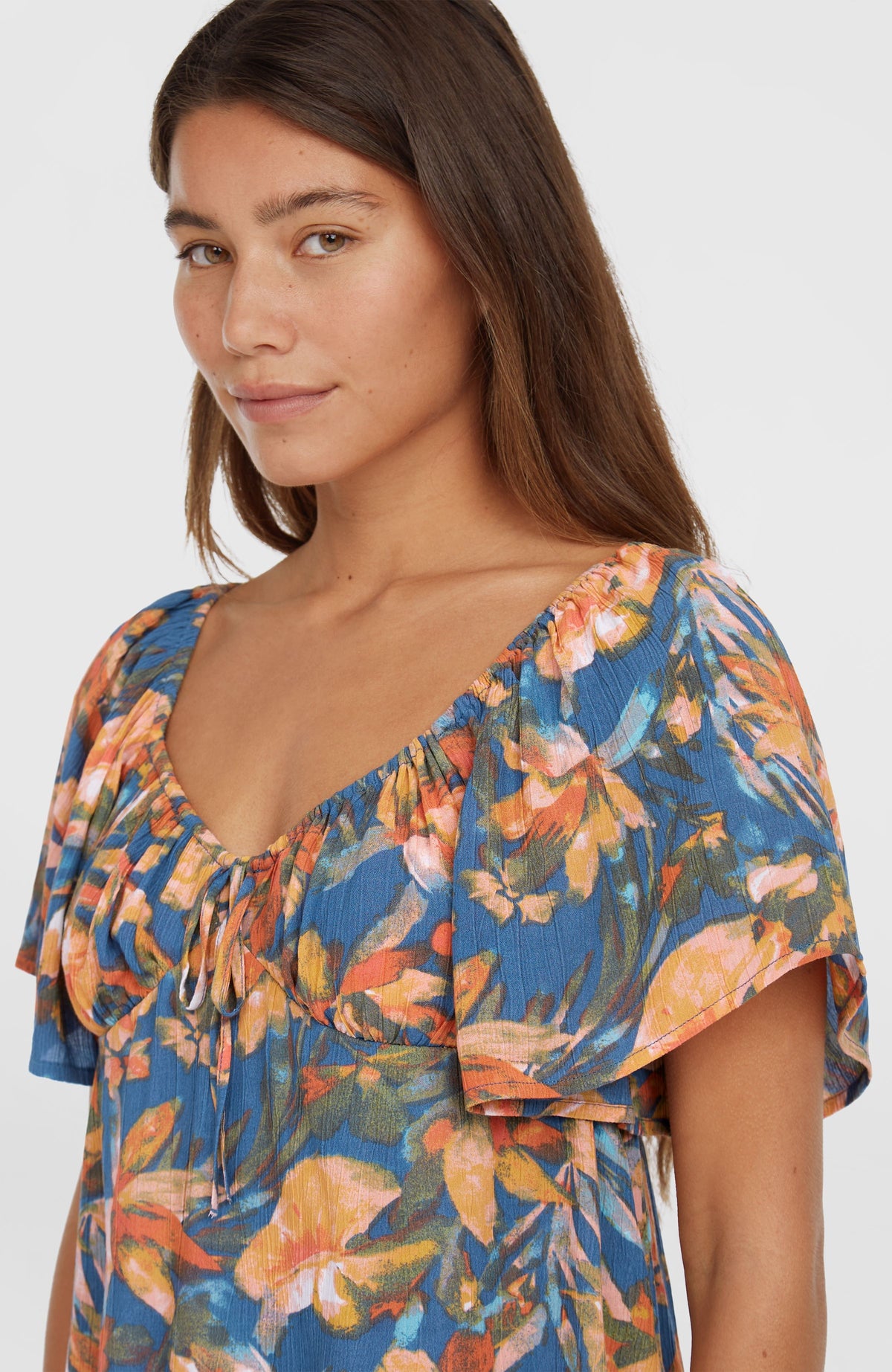 Huges geweven top | Blue Painted Tropics