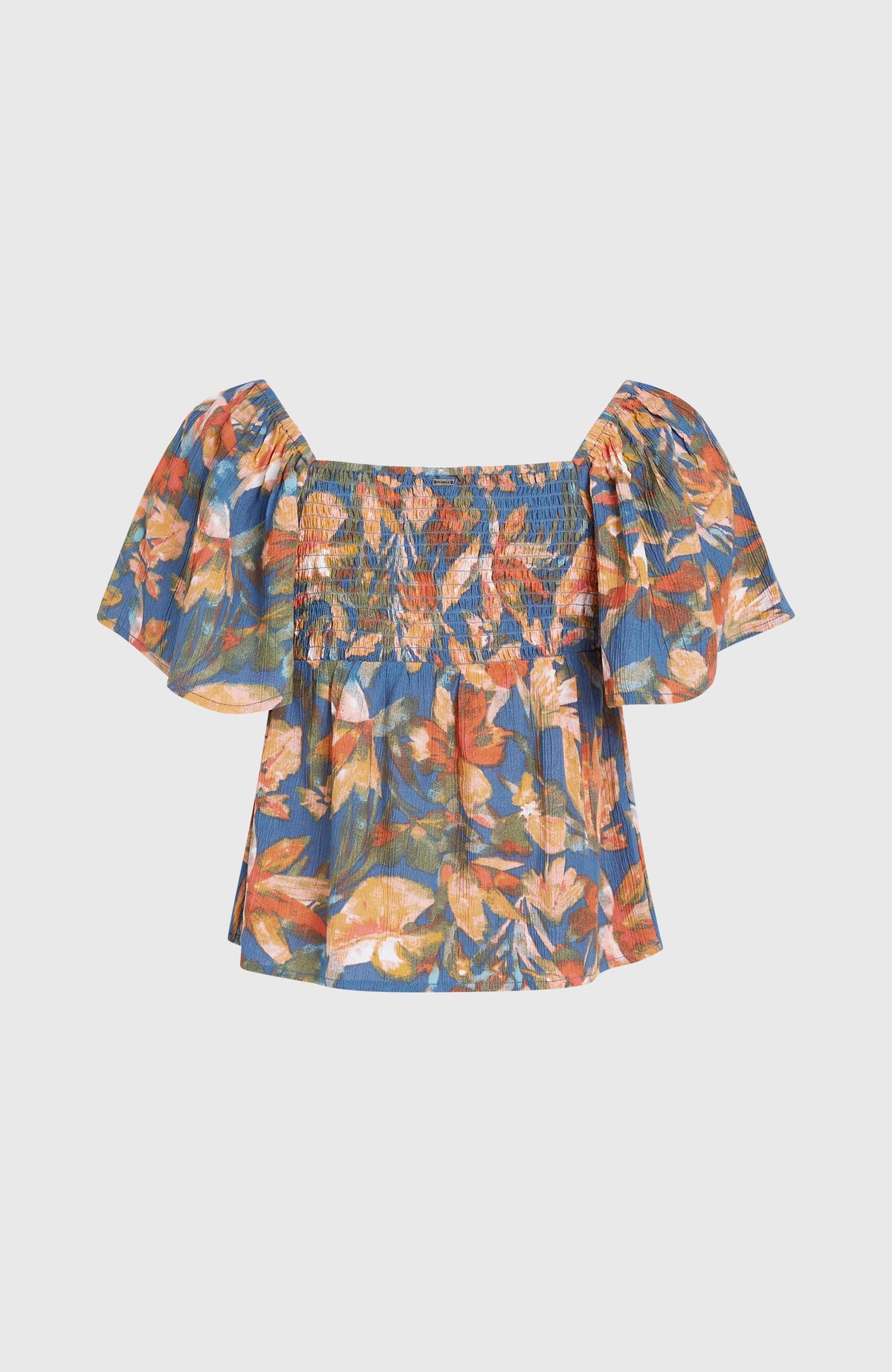 Huges geweven top | Blue Painted Tropics