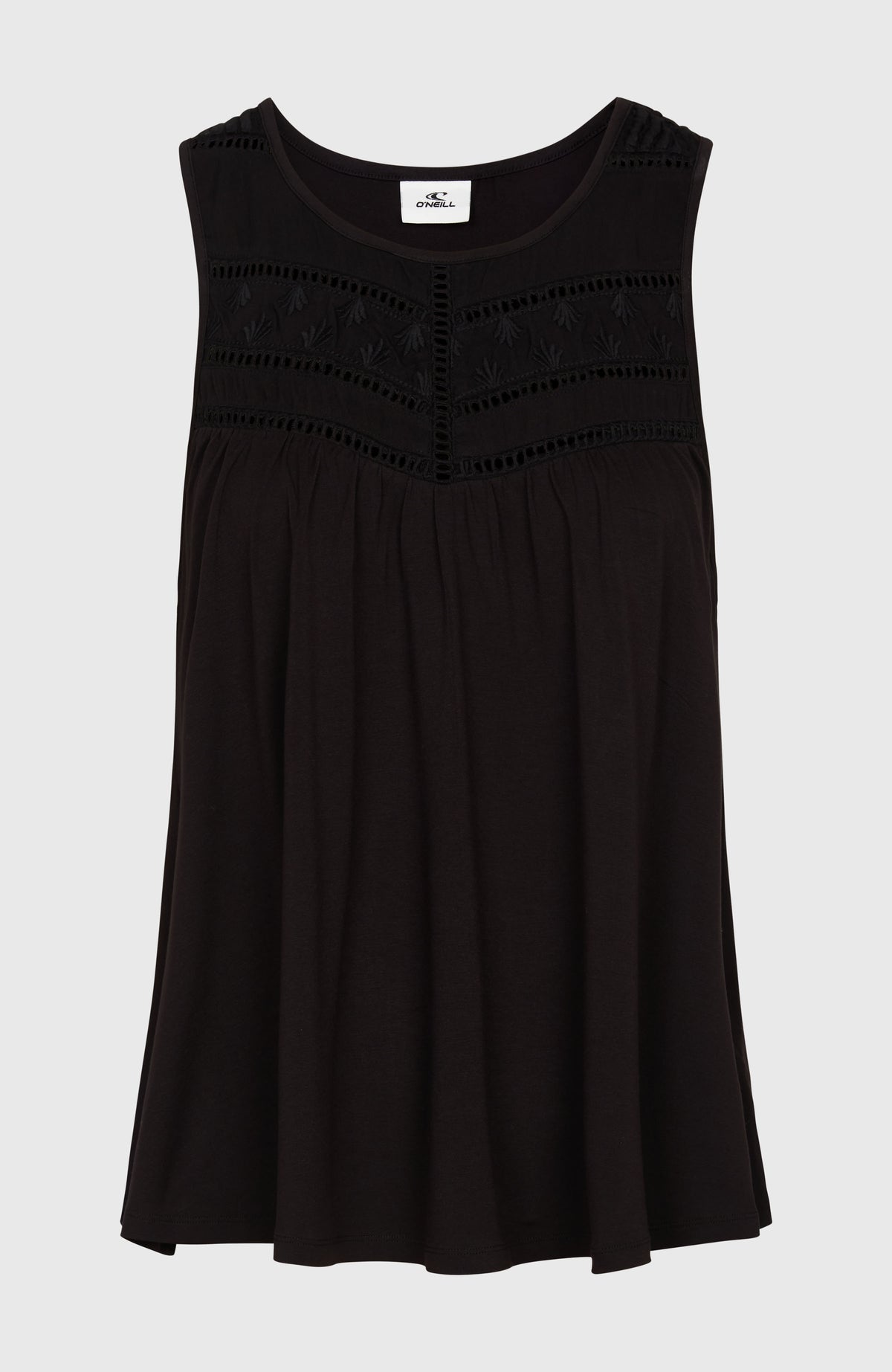 Essentials Tokeena tanktop met borduursel | Black Out