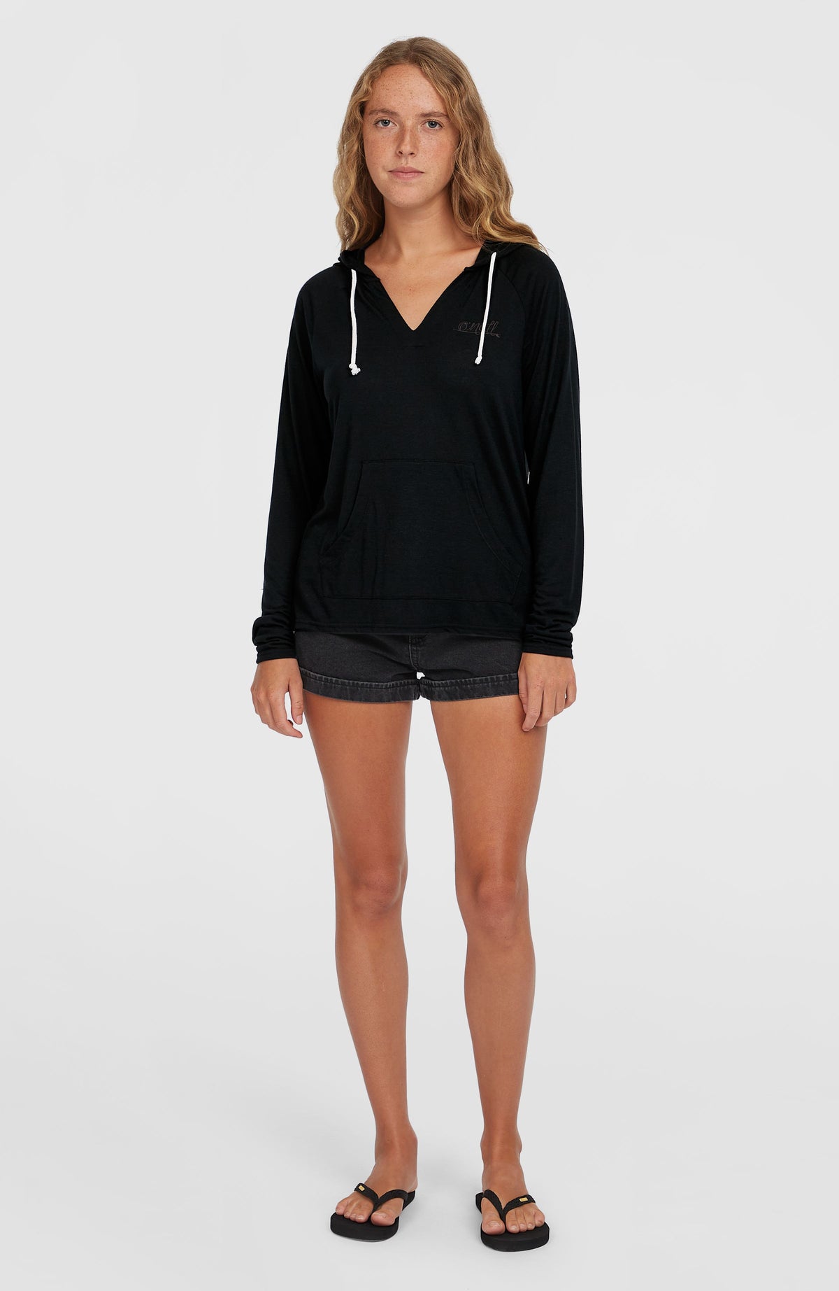 Essentials hoodie met lange mouwen | Black Out