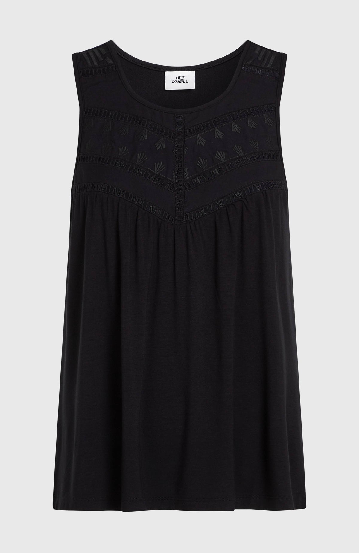 Essentials Tokeena tanktop met borduursel | Black Out